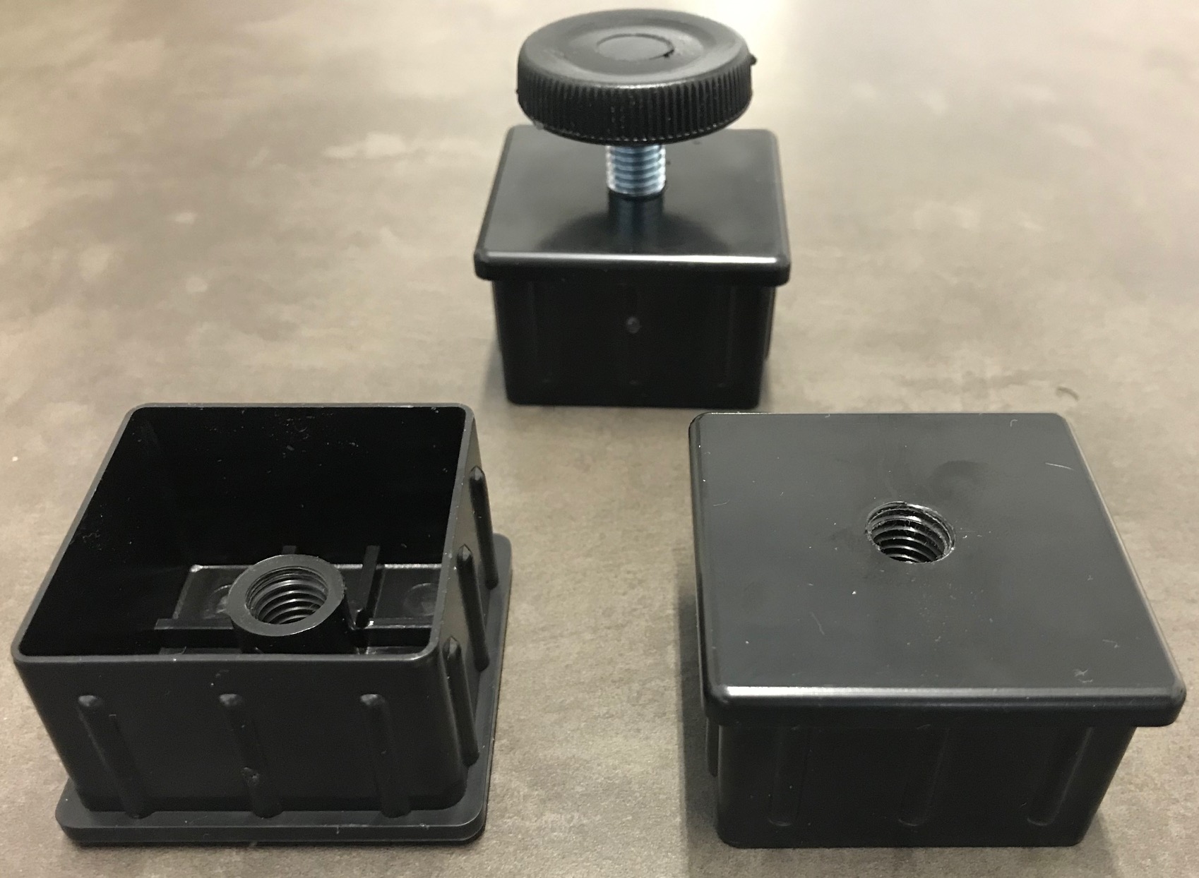 50x50mm Square Plastic Insert with M10 thread ABC Plastics cc